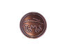 Sticker Tomos logo round 50mm RealMetal® bronze  thumb extra